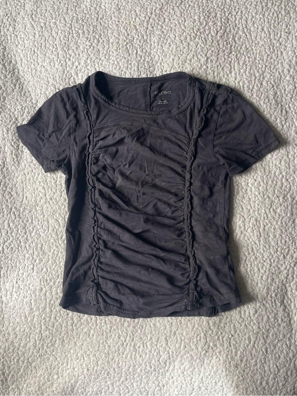 Polo Smocked-Front Tee Size Small